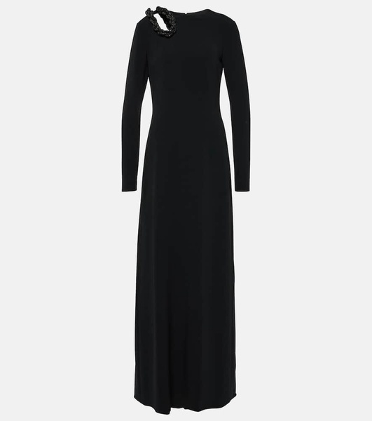 Crystal-embellished cutout gown
