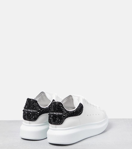 Oversized embellished leather sneakers