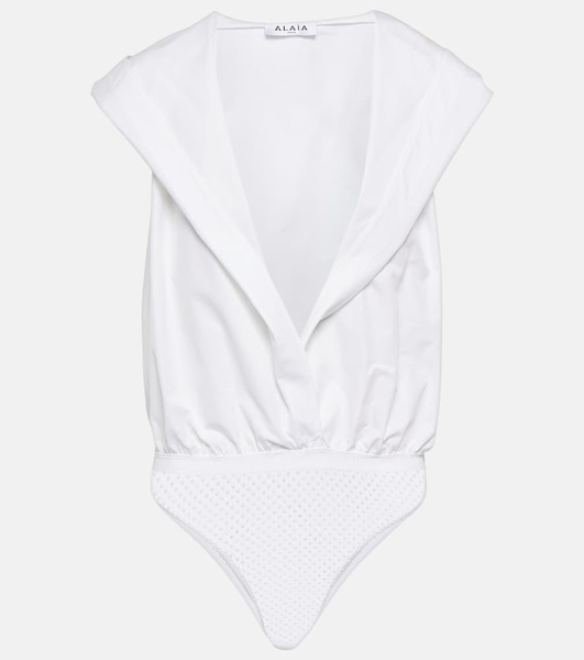 Hooded cotton bodysuit