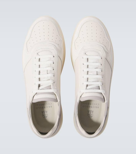 Basket suede and leather sneakers