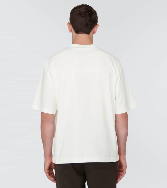 Embroidered cotton jersey T-shirt