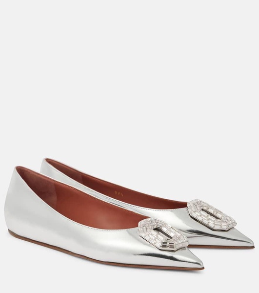 Camelia embellished leather ballet flats