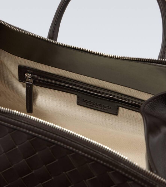 Intrecciato leather duffel bag