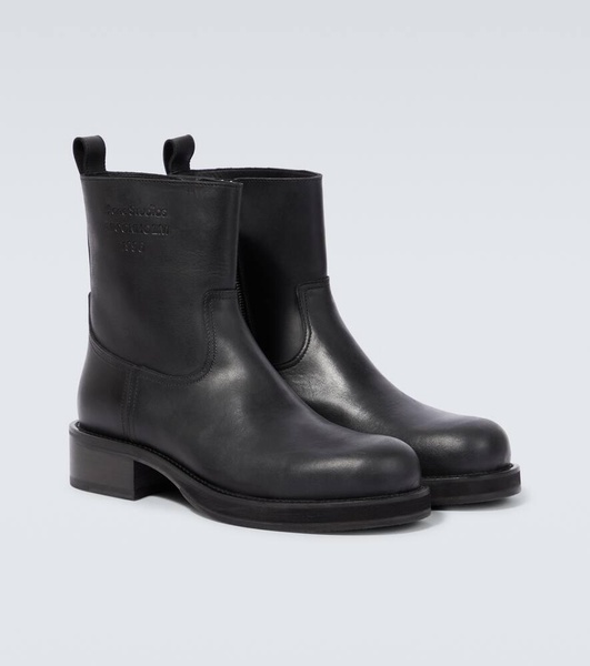 Leather ankle boots