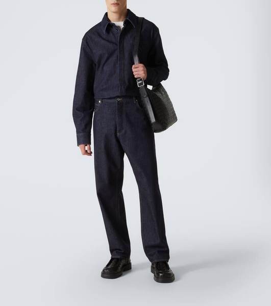 Traveler Small Intreccio leather shoulder bag
