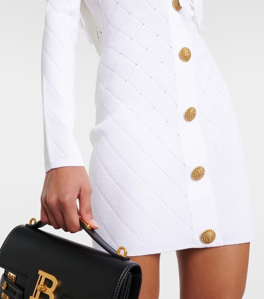 Fringed knit minidress 