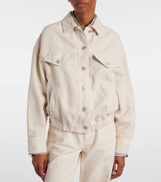 Monili beaded cotton and linen jacket