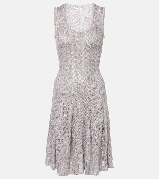 Sequined knitted minidress