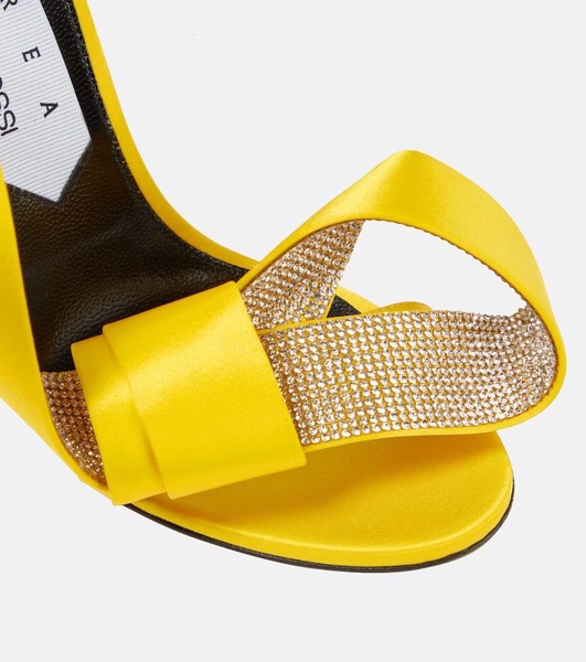 x Sergio Rossi Marquise embellished satin sandals
