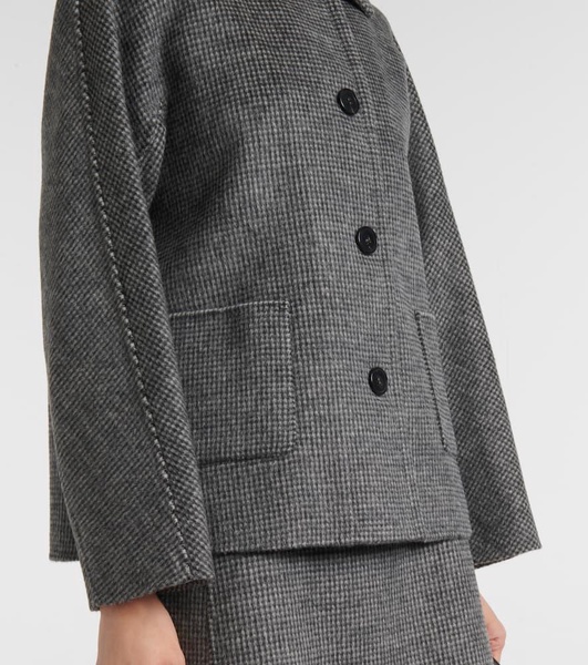 Sorriso houndstooth wool and mohair-blend jacket
