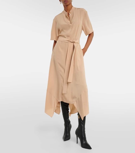 Silk crêpe de chine shirt dress