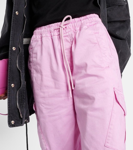 High-rise cotton cargo pants
