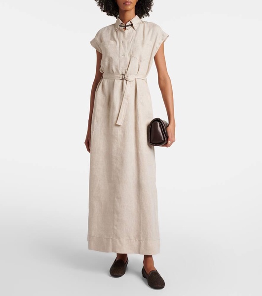 Linen maxi dress