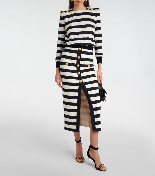 Striped jersey top