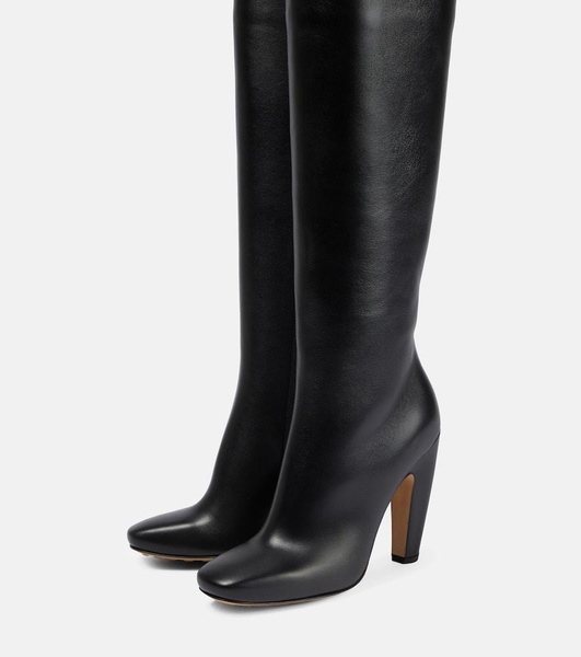Leather over-the-knee boots