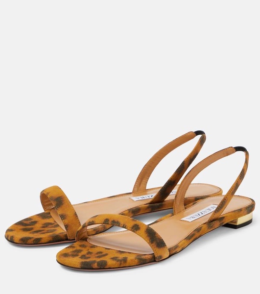 So Nude leopard-print suede sandals