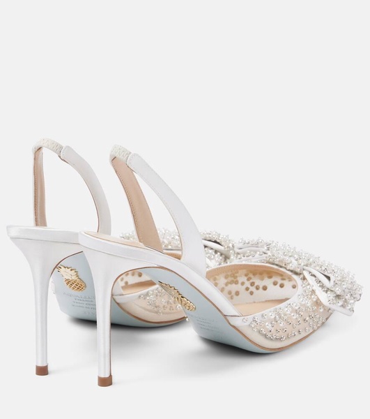 Melodie 85 embellished slingback pumps