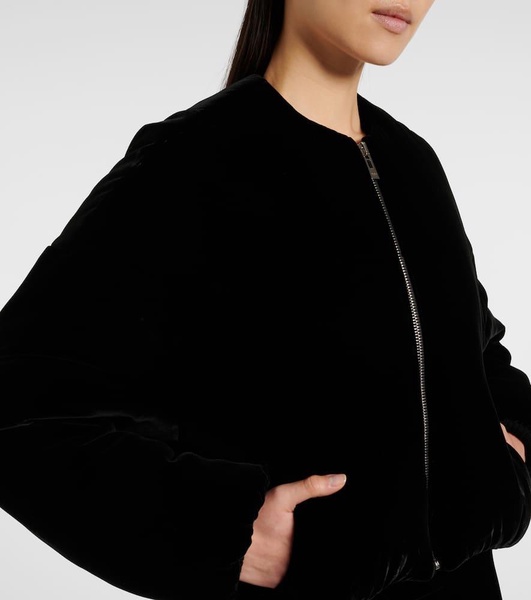 Velvet bomber jacket