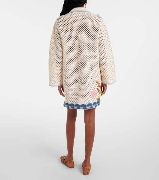 Splash crochet cotton mini dress