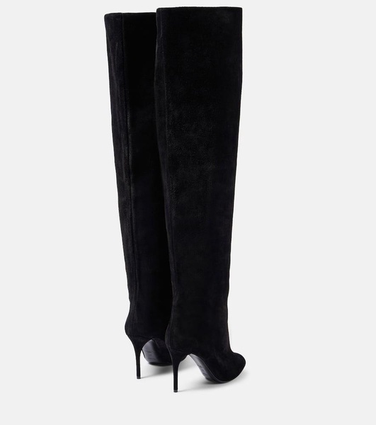 Decollete Cuissardes suede knee-high boots