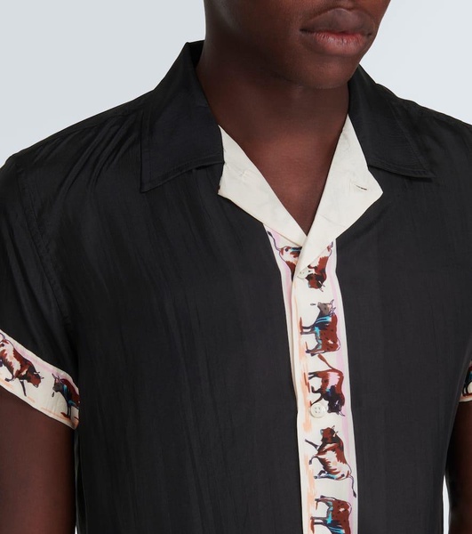 Taureau printed silk shirt