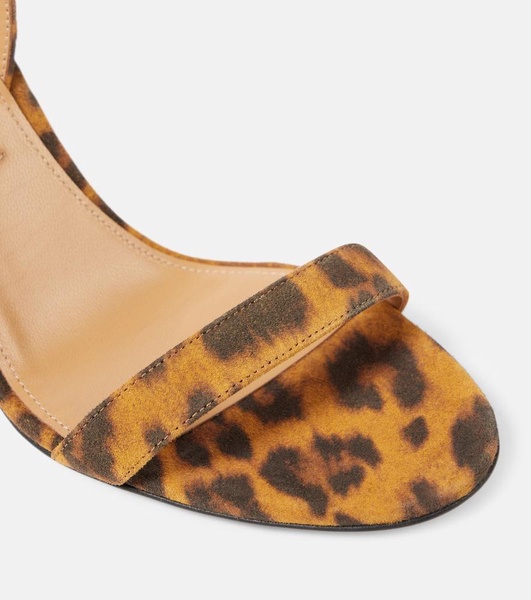 So Nude 85 leopard-print suede sandals