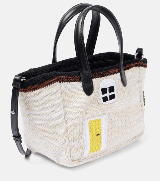 House Mini knitted tote bag