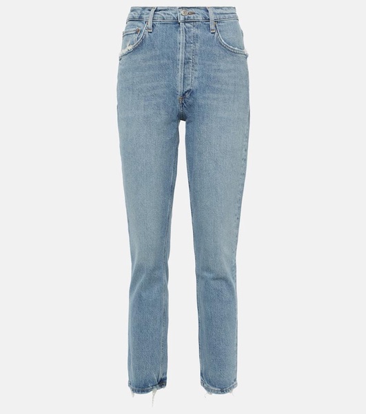 Riley high-rise straight jeans