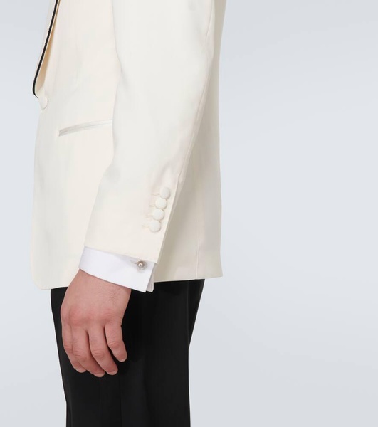 Délavé silk twill tuxedo jacket
