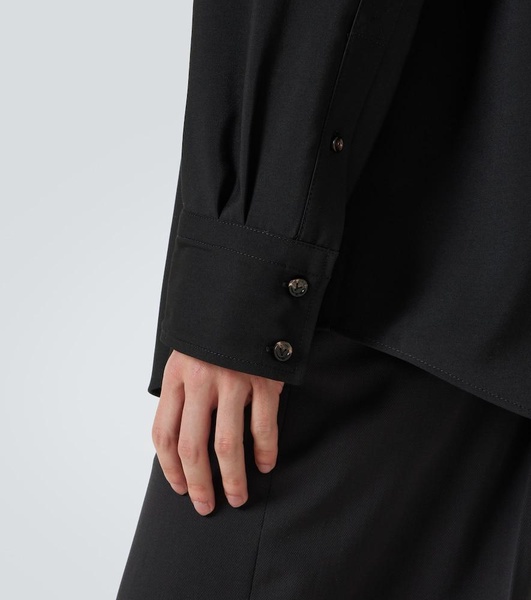Embellished wool shirt