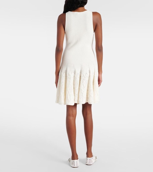 Skater cotton lace minidress