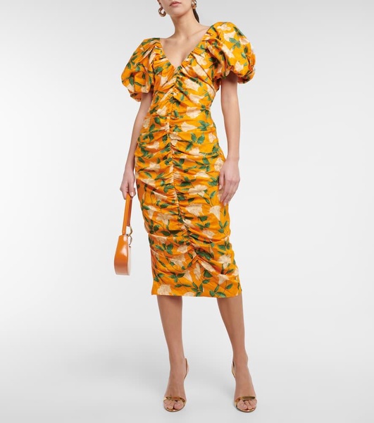 Camelia Sabanero Dorado floral-print midi dress