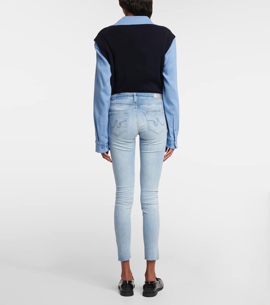 Split cuff skinny jeans