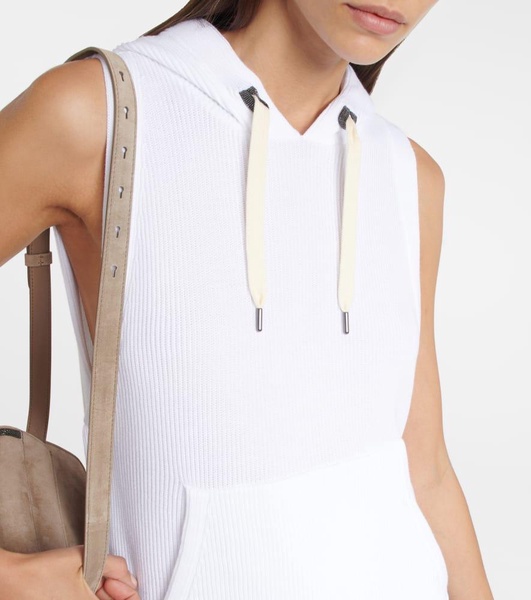 Hooded midi dress