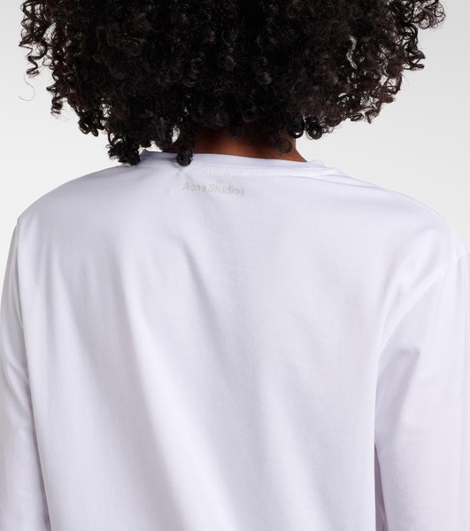 Face cotton-blend jersey top