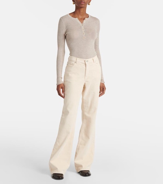 Padua mid-rise cotton corduroy flared jeans