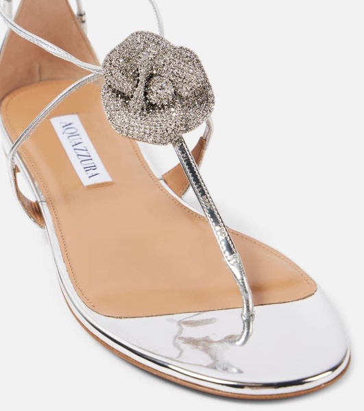 Crystal Orchid mirrored leather sandals