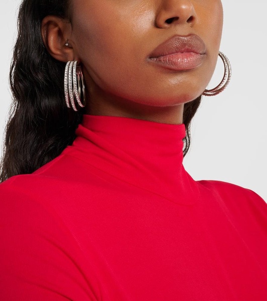 Vittoria crystal-embellished hoop earrings