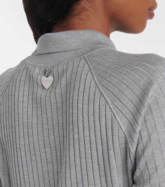 Silk polo shirt