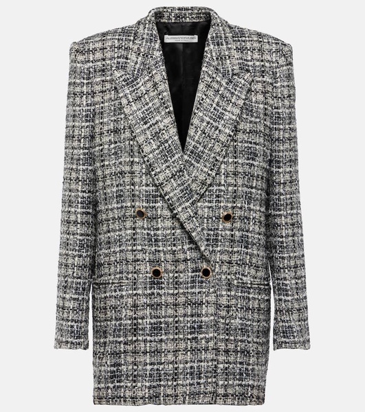 Wool lamé tweed blazer