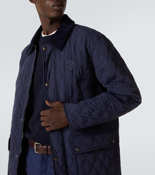 Corduroy-trimmed field jacket