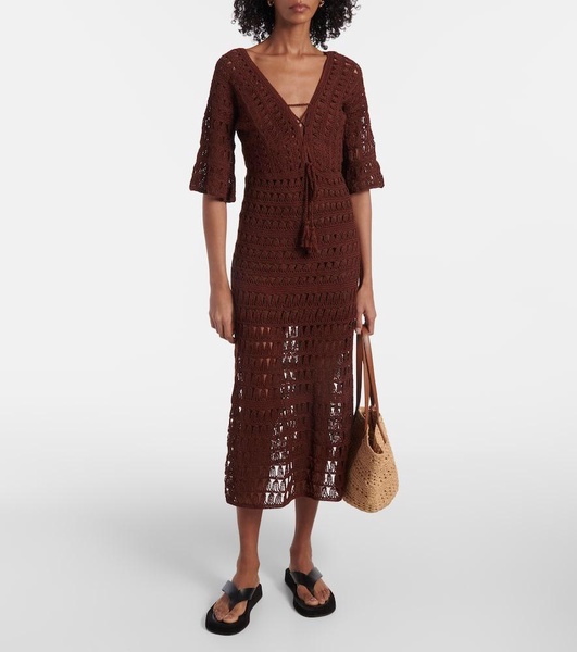 Marissa cotton crochet midi dress
