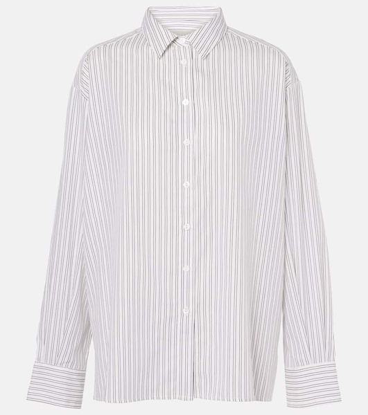 Maya striped cotton-blend shirt