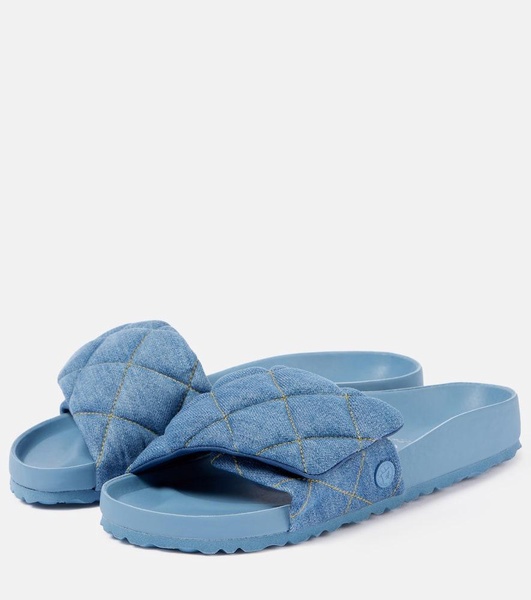 Sylt quilted denim slides