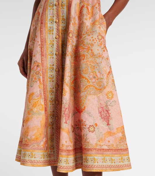 Acacia belted linen shirt dress