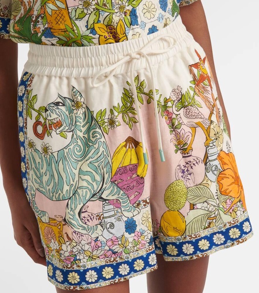 Hazel printed high-rise shorts