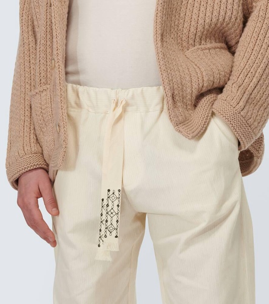 Akasha cotton-blend straight pants