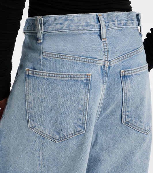 Darsha mid-rise barrel-leg jeans