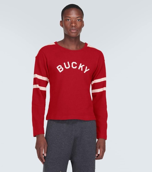 Appliqué cotton sweater