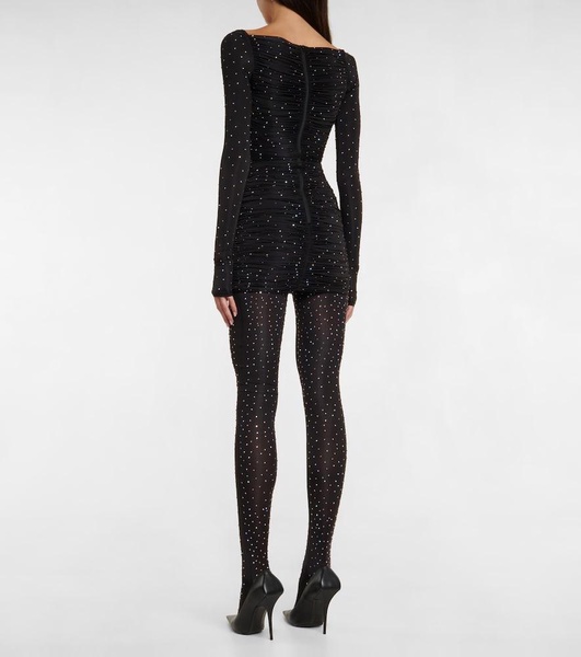 Crystal-embellished tights
